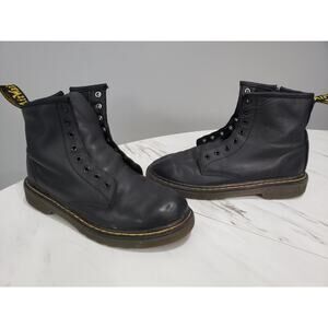 Dr Marten Junior Boots Soft Leather Girl Sz 3 M Black‎ EUC Doc Martens JY004 Doc